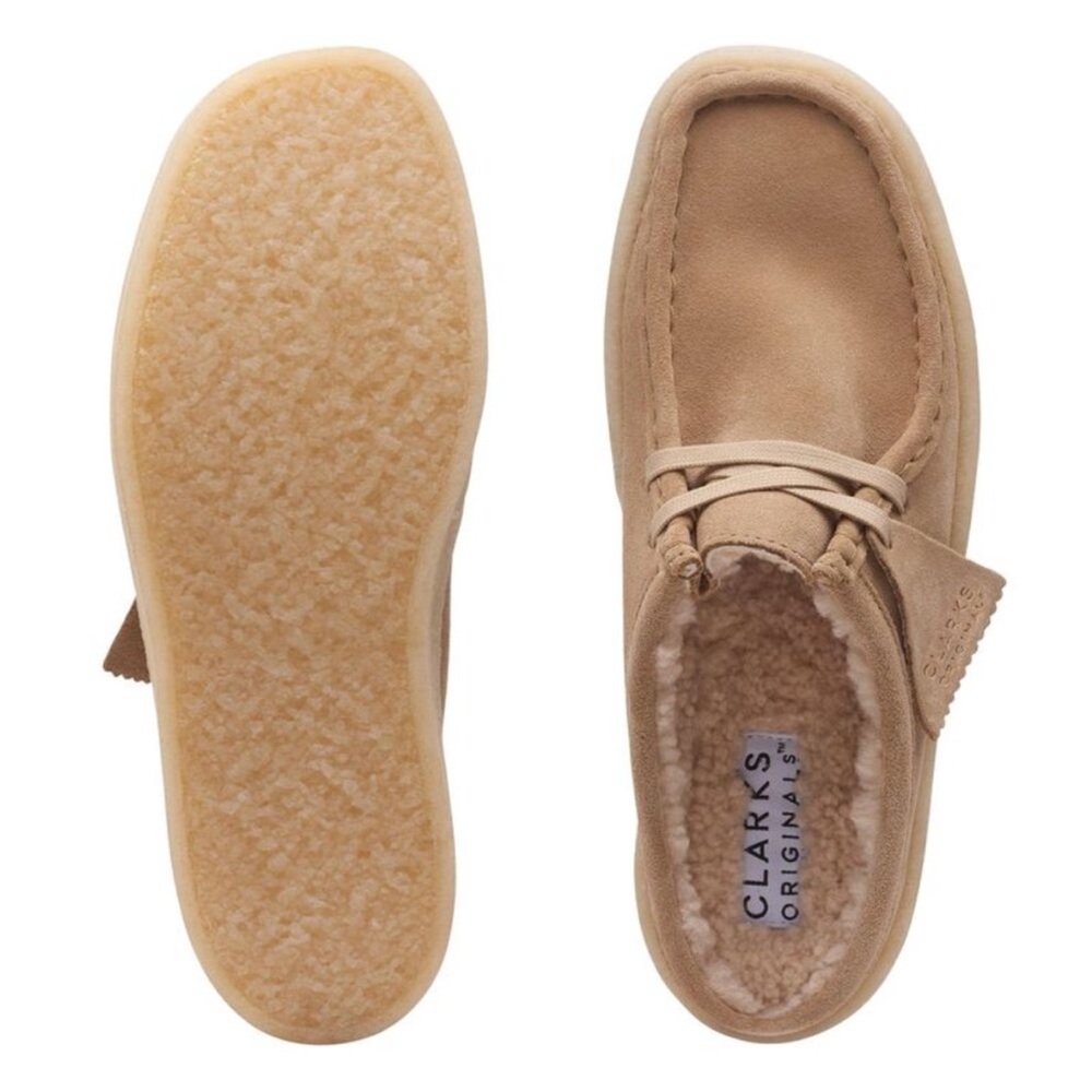 Tan Moccasins with Soft Suede Upper and Textured Sole